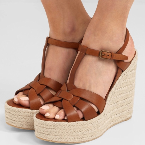 tribute espadrille wedge saint laurent